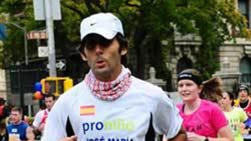 Su foto de perfil de Twitter, durante una maratón.