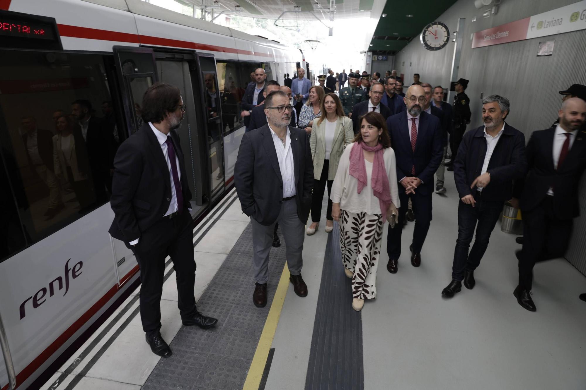 Así fue la inauguración del soterramiento de Langreo
