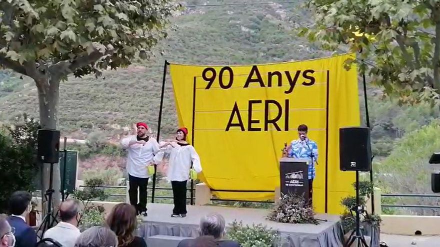 Acció teatral en el marc de la celebració del 90è aniversari de l'aeri de Montserrat