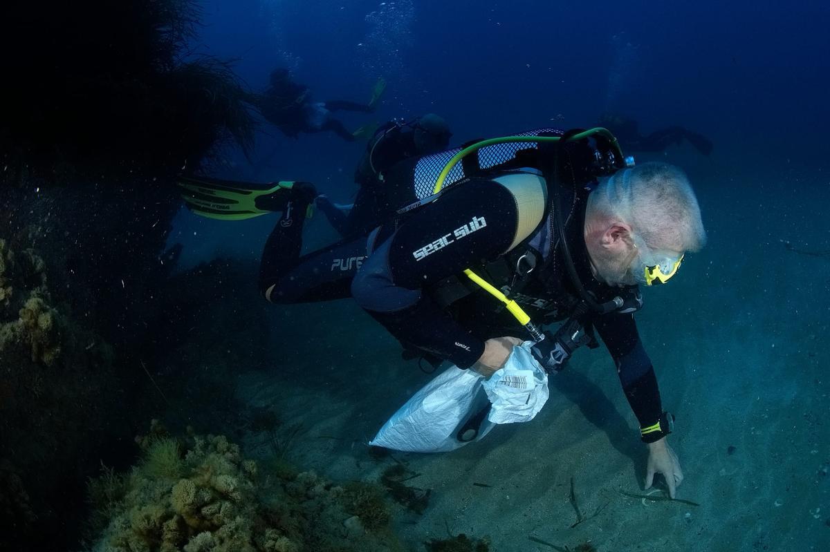 Más de 500 voluntarios limpian los fondos marinos de la Región