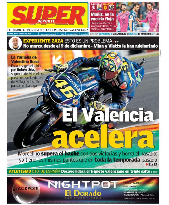 Portada lunes 19 de febrero de 2018