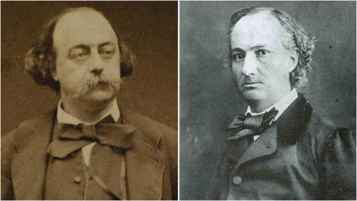 Gustave Flaubert y Charles Baudelaire.