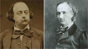 Gustave Flaubert y Charles Baudelaire.