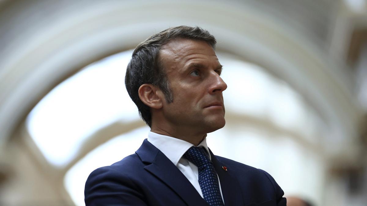 Emmanuel Macron, en el Louvre.