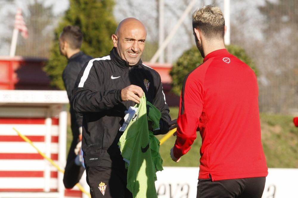 Entrenamiento del Sporting, sábado 10 diciembre