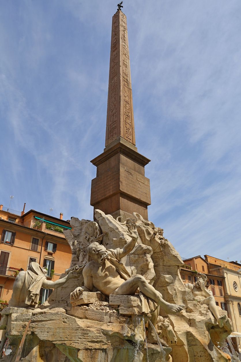 Bernini también es el artífice de la fuente de los 4 ríos de Piazza Navona.