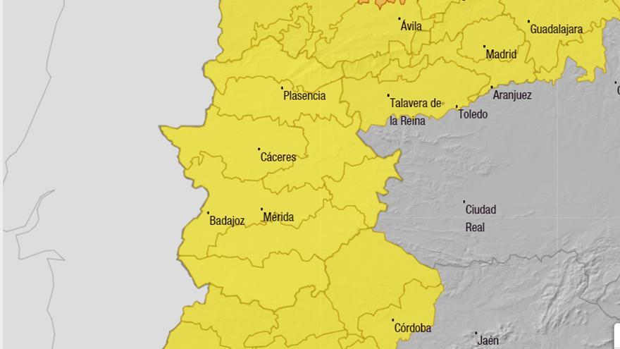 El aviso amarillo por lluvias se extiende a toda Extremadura este viernes
