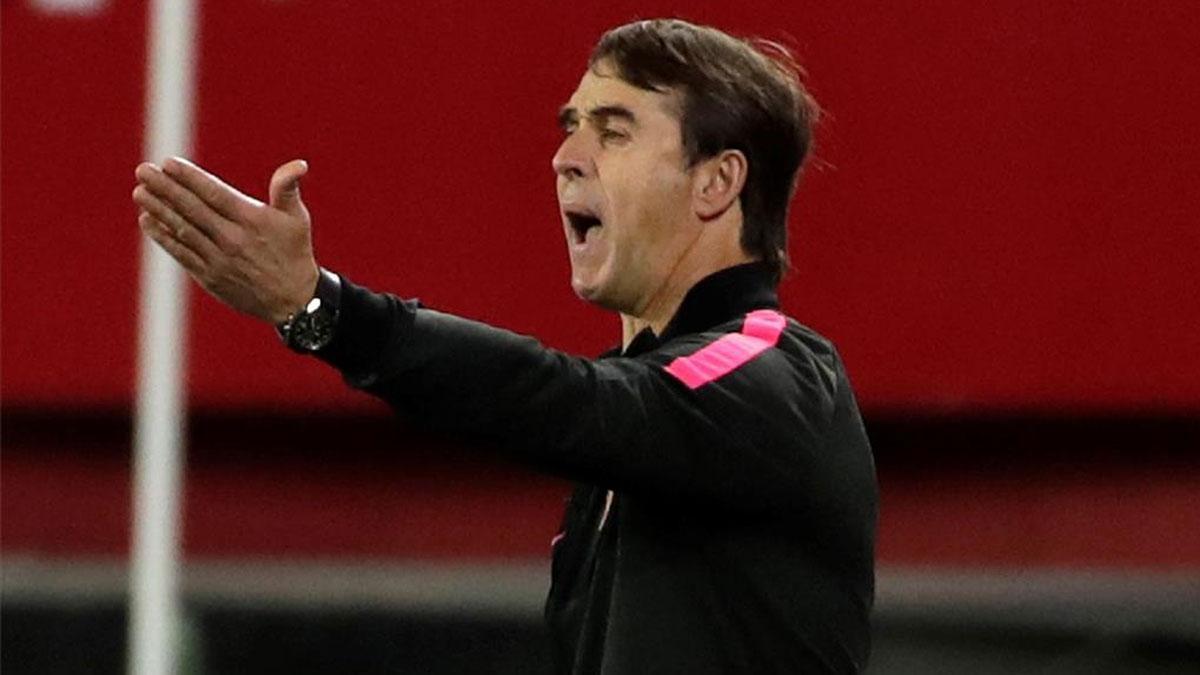 Lopetegui, durante el partido contra el Barça