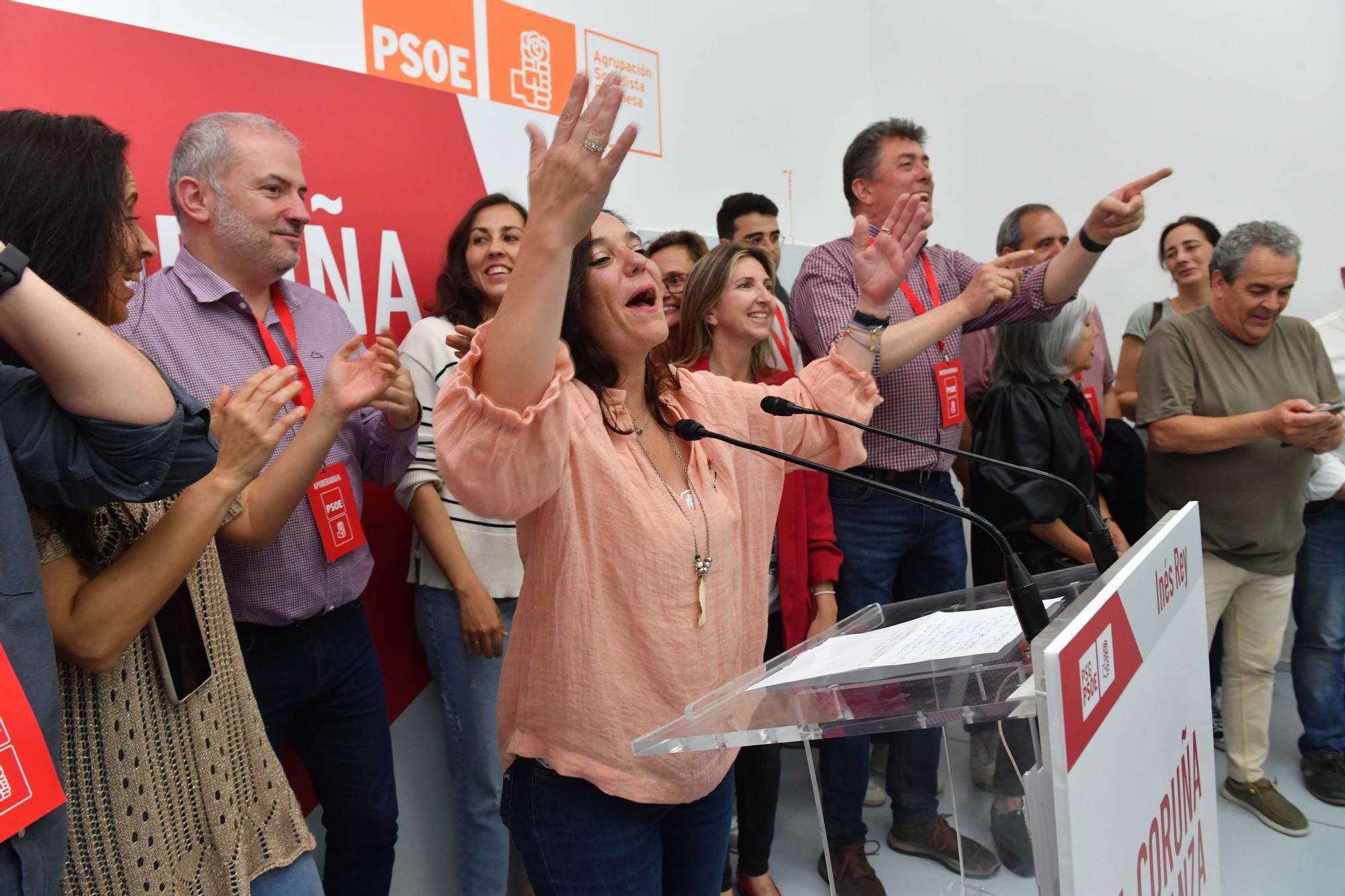 Celebración del PSOE de A Coruña tras las elecciones