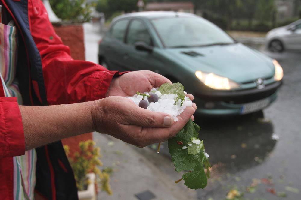 Fuerte tormenta y granizo en O Carballiño