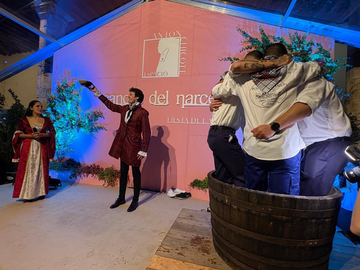 Así se vivió la recreación histórica de la pisada de la uva en la Fiesta de la Vendimia