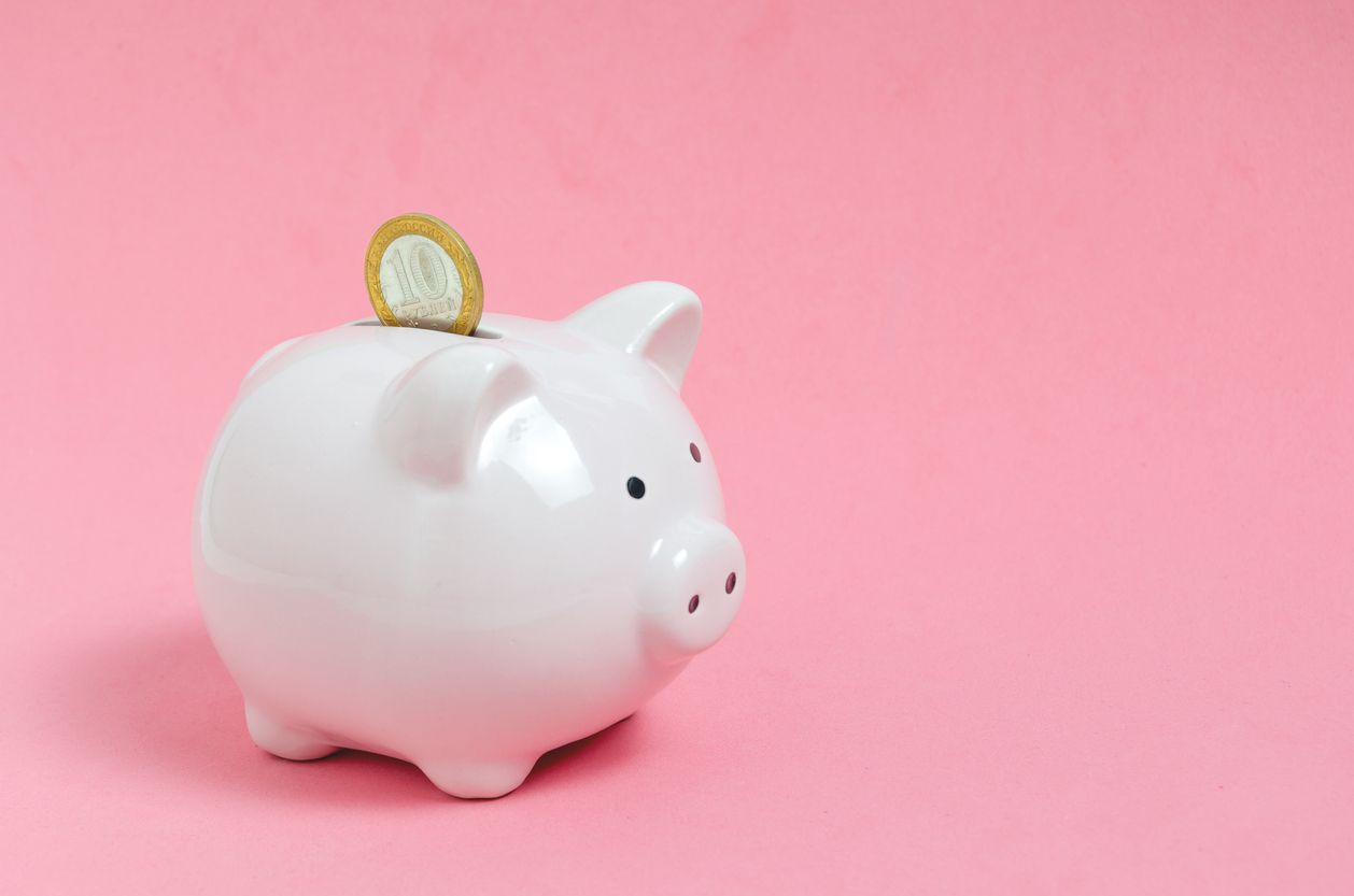 Hucha con forma de cerdo.