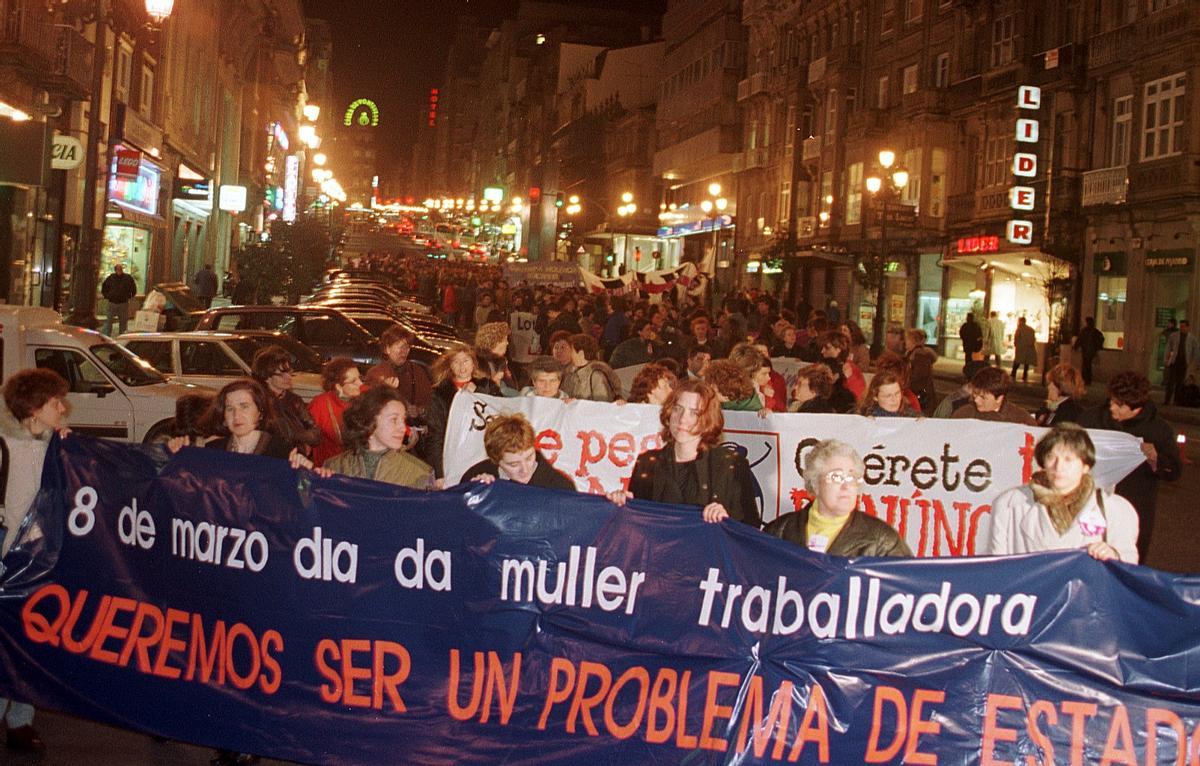 Manifestación del 8M en Vigo en 2009