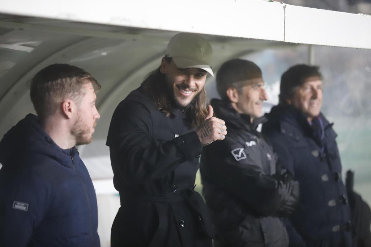 Gudelj, en El Arcángel, en la previa del encuentro frente al Real Madrid Castilla.