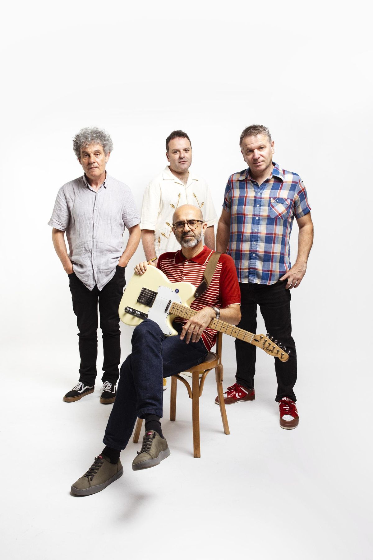 Os músicos de Tesouro, nunha sesión de fotos de promoción.
