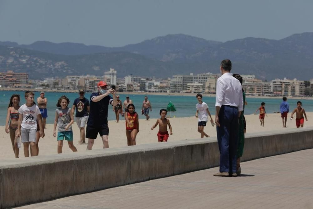 Visita de los Reyes a Mallorca en apoyo a los afectados por la pandemia del coronavirus