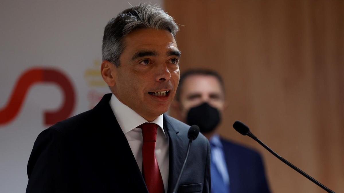 Albert Soler, durante su intervención el acto de toma de la posesión como director general de Deportes del CSD, este miércoles en Madrid