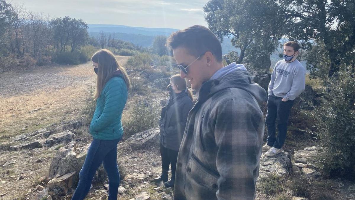 Los alumnos de Cleveland, en una de sus excursiones por la provincia de Zamora.