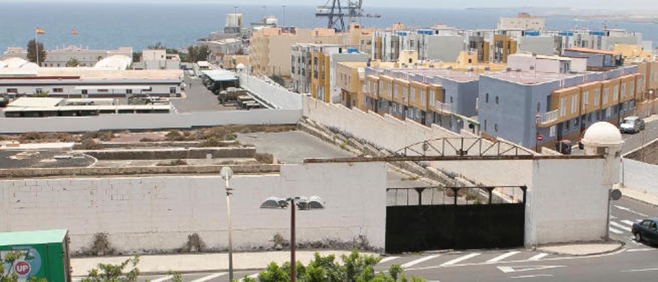 Imagen de la trasera del cuartel militar donde se pretendía construir el Palacio de Justicia.