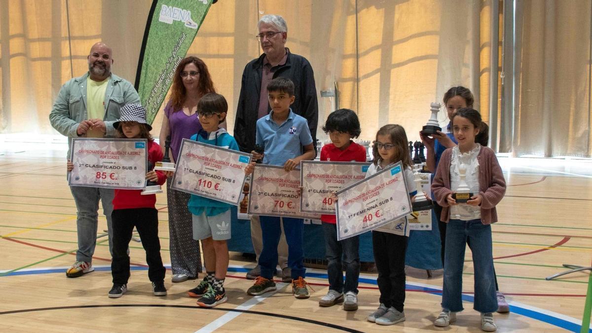 Medallistas en el Campeonato de Andalucía de ajedrez rápido.