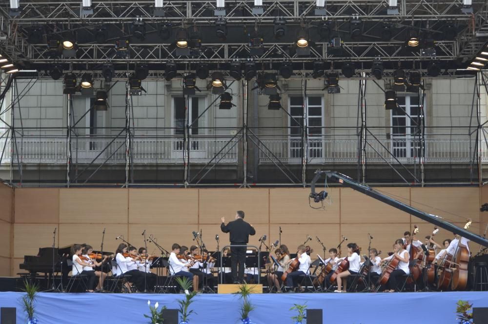 La Orquesta de Niños de la OSG, en María Pita