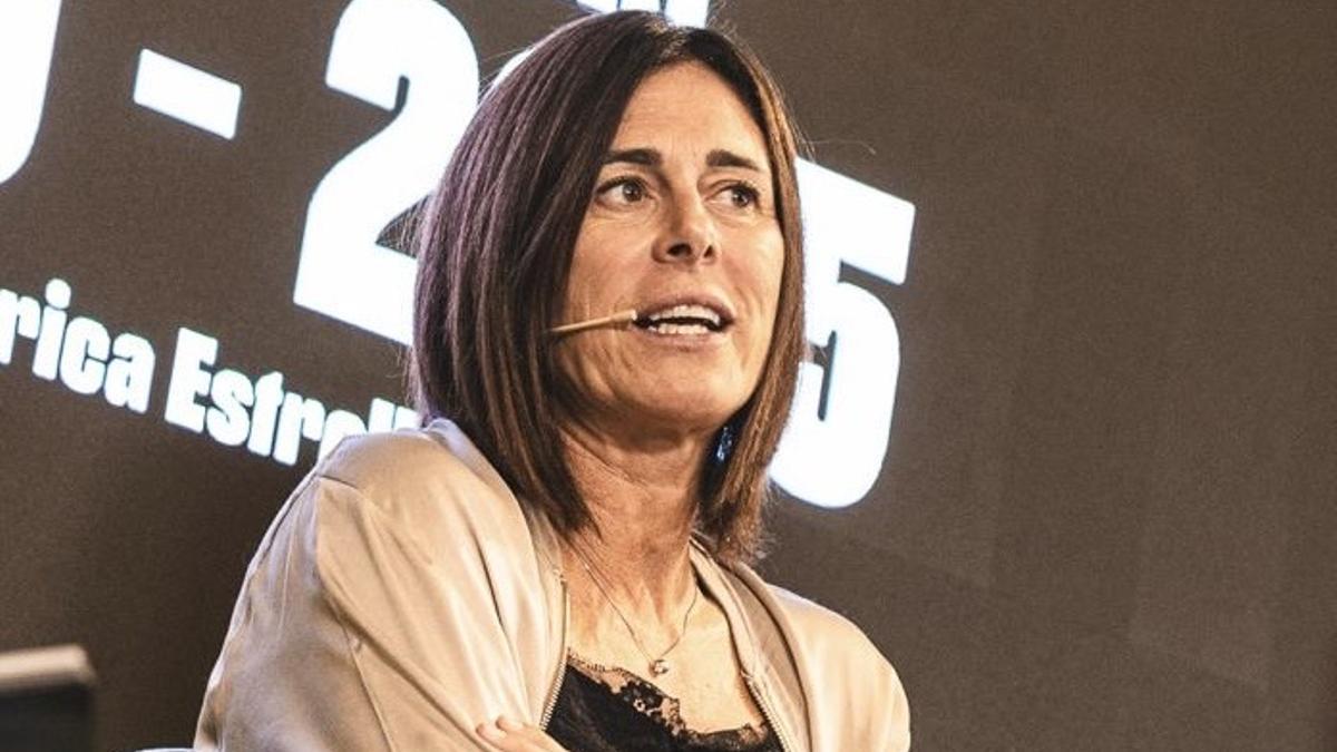 Edurne Pasaban, durante el acto