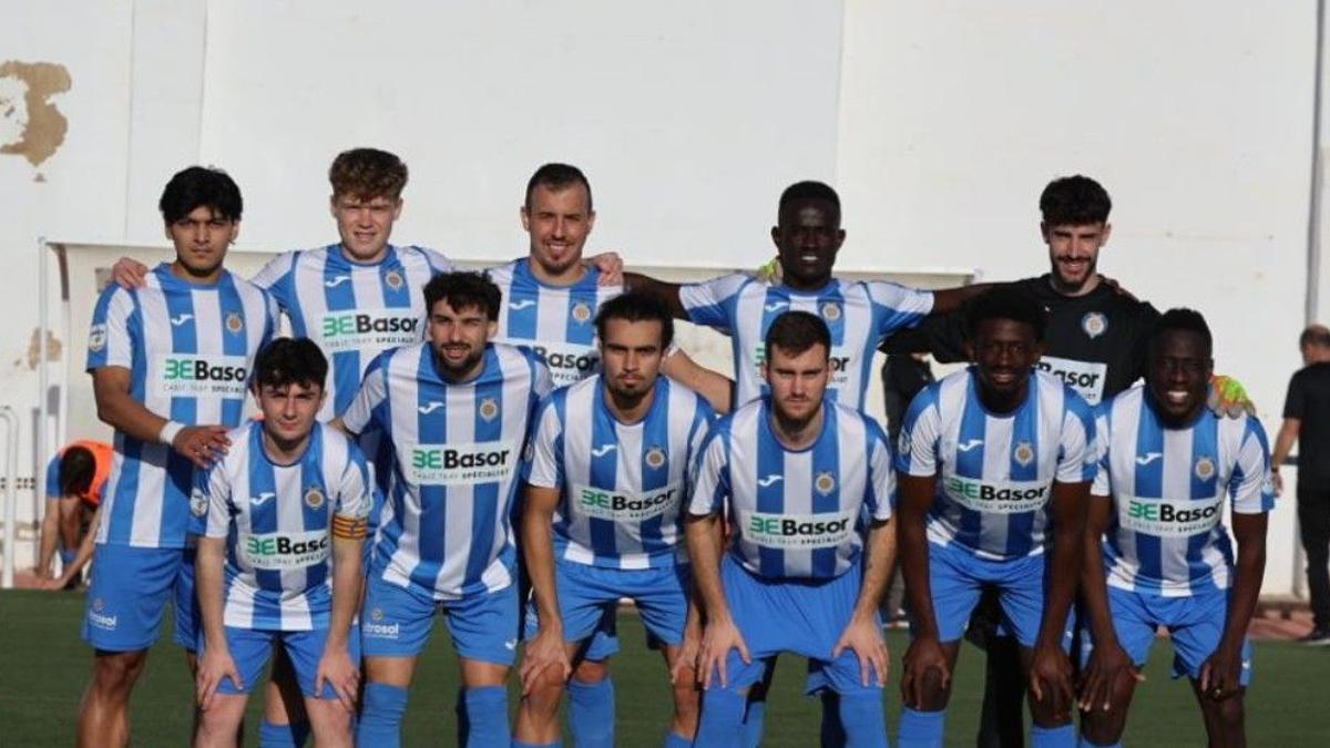 Once inicial del CF Gandia en Benigànim