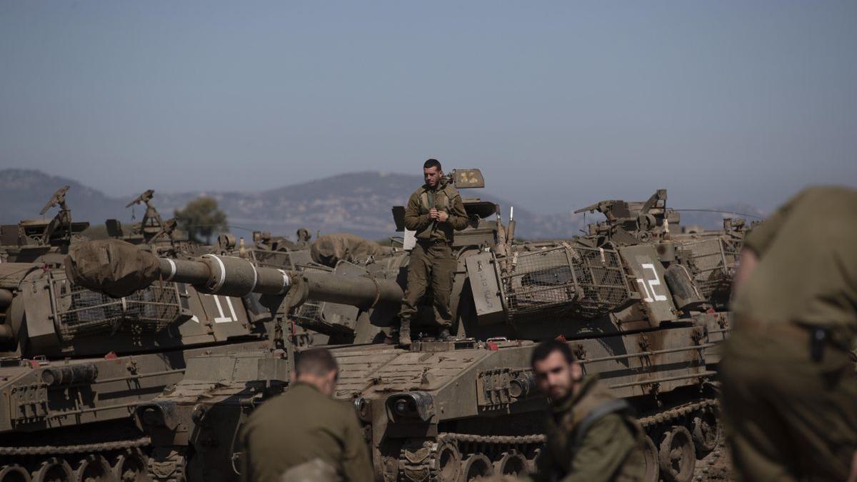 Una unidad del Ejército israelí en los Altos del Golán, territorio ocupado fronterizo con Siria.