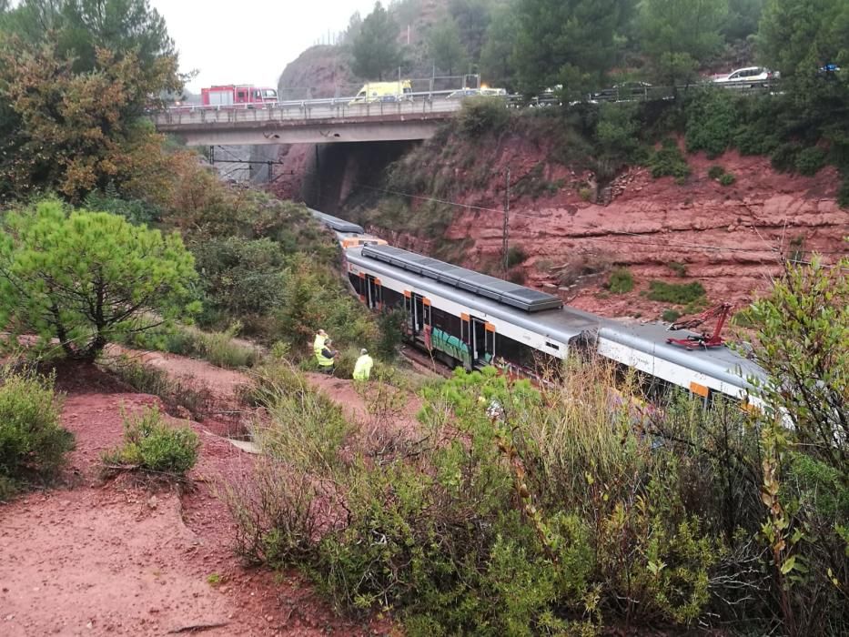 Descarrilament d'un tren a Vacarisses