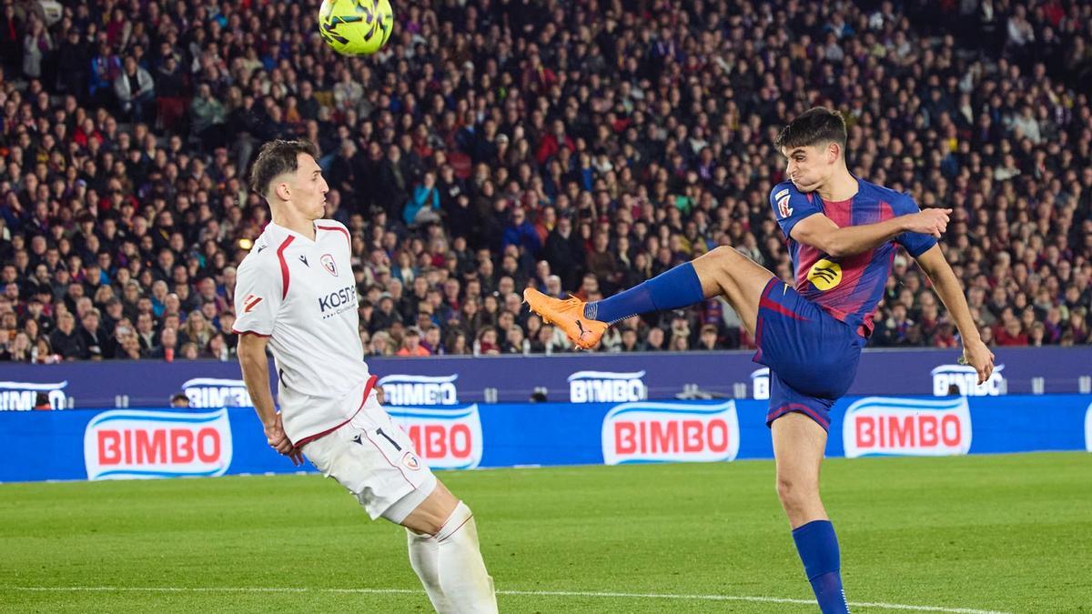 Gerard Martín, hoy ante Osasuna