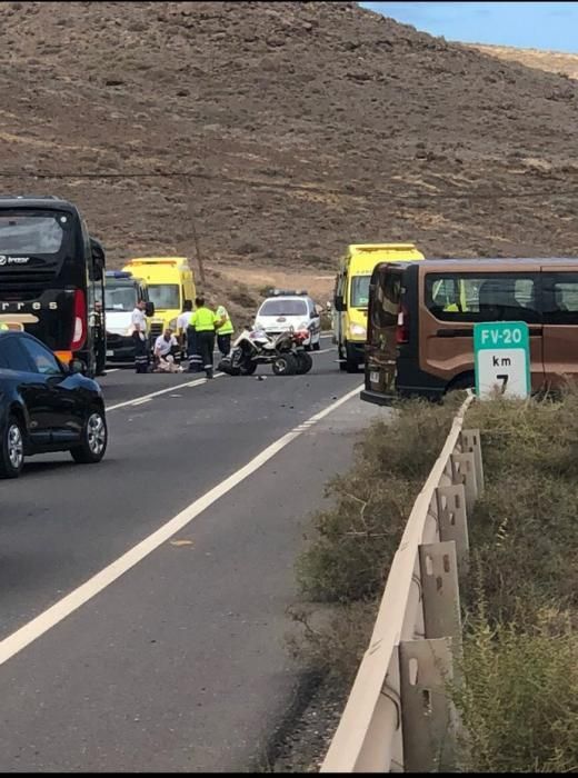 Un joven fallece tras la colisión de un quad y una guagua en Fuerteventura