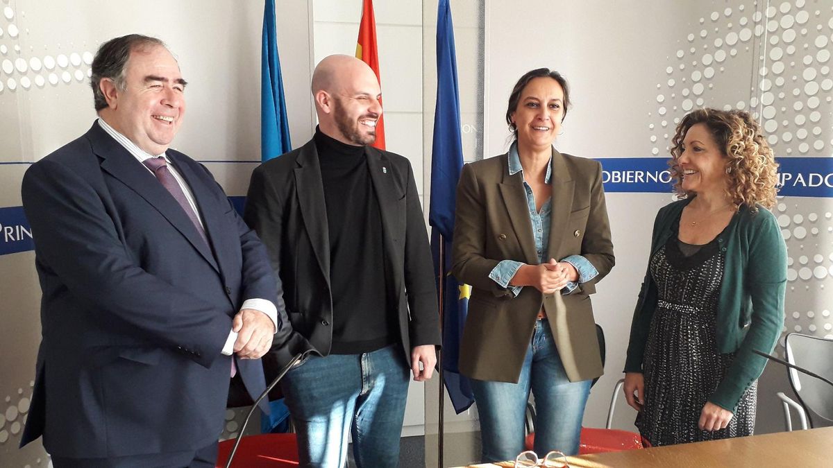 Benigno Villarejo, Marco Torre, Rita Camblor y María Escanciano.