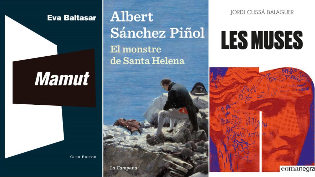 Combo Literatura catalana:  'Mamut' Eva Baltasar.  'El monstre de Santa Helena' Albert Sánchez Piñol.   ‘Les muses’ Jordi Cussà.