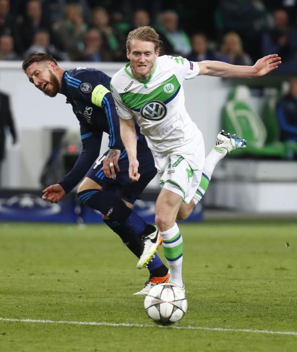 Las mejores imágenes del partido de ida de cuartos de final de la Champions entre el Wolfsburgo y el Real Madrid.