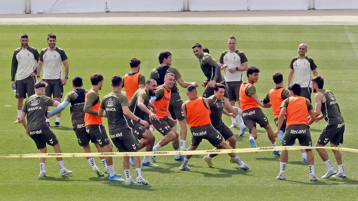 Entrenamiento del Celta este viernes en Afouteza