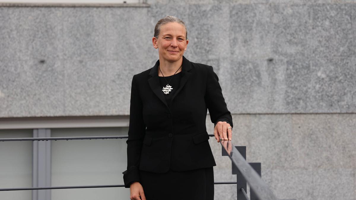 Susan Steele, ayer en la sede de la EFCA en Vigo.