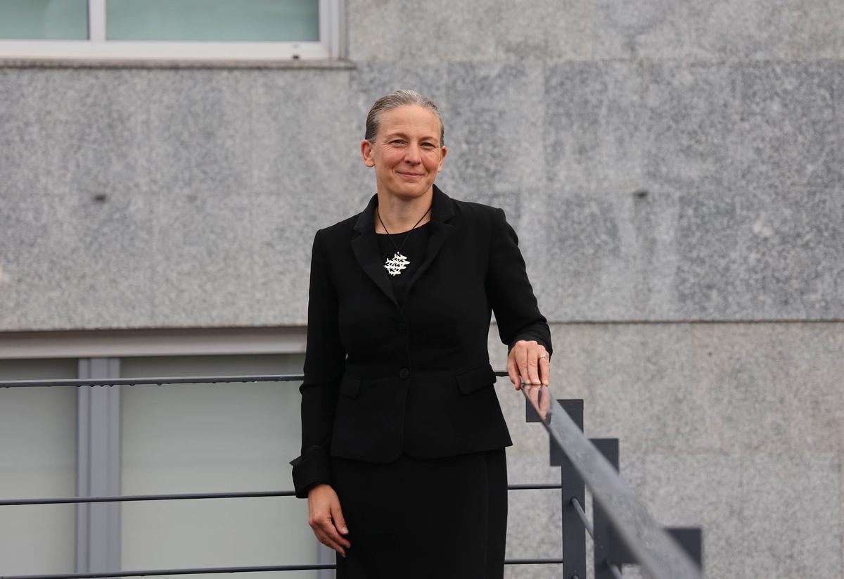 Susan Steele, ayer en la sede de la EFCA en Vigo.