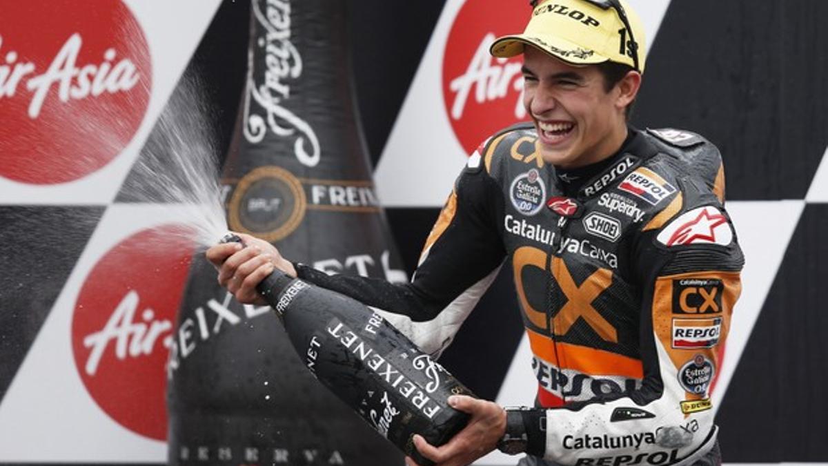 Marc Márquez celebra su victoria en el GP de Japón.