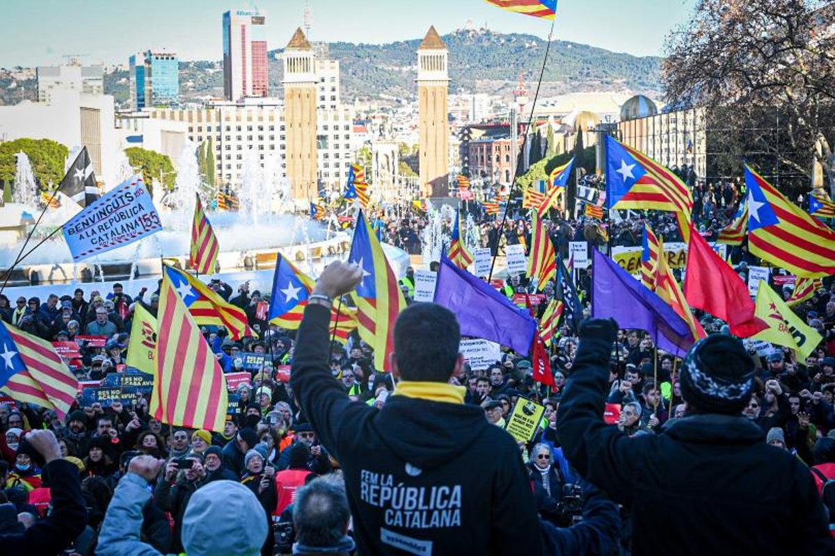 Protestas por la celebración de la cumbre España-Francia en Barcelona