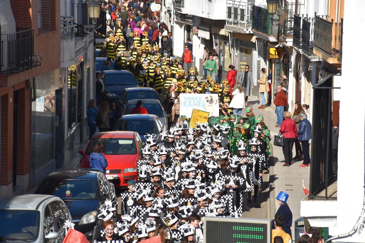 Desfile de los colegios en una anterior edición de los Carnavales.