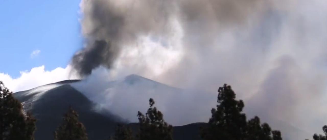 La erupción de La Palma, desde Tacande (09/11/21)