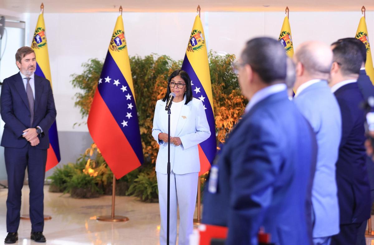 La presidenta encargada de Venezuela, Delcy Rodríguez.