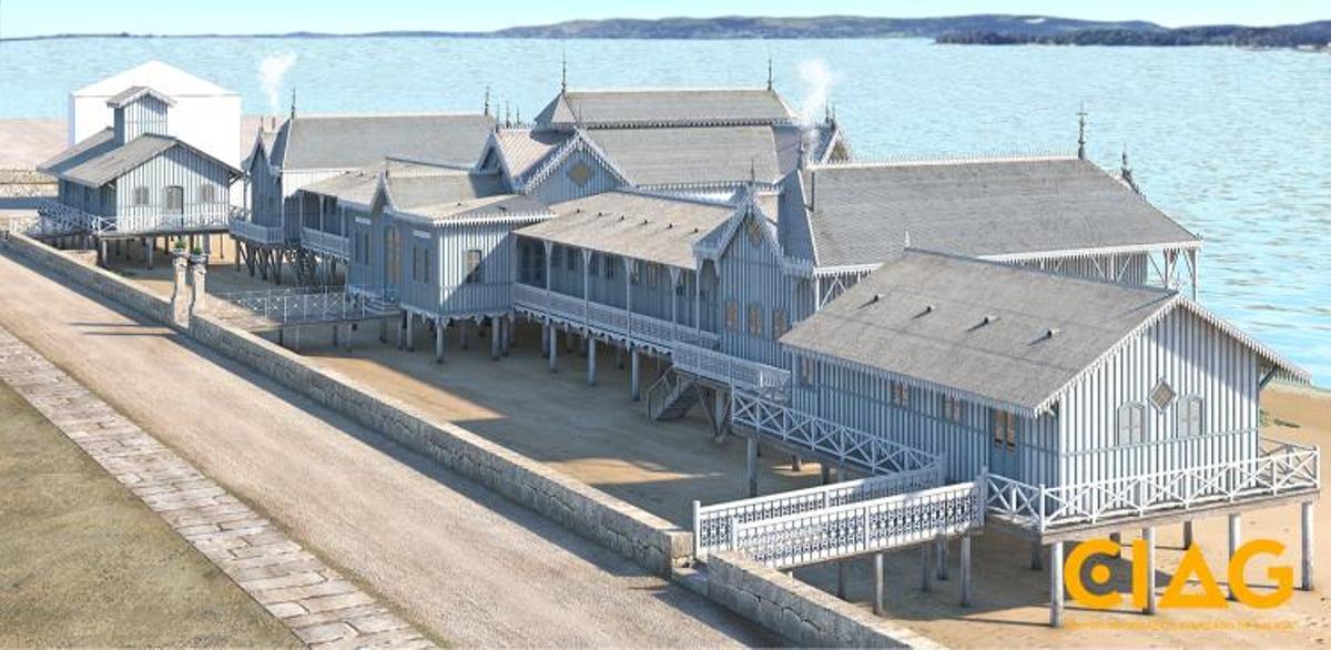 Balneario de La Concha, en Vilagarcía