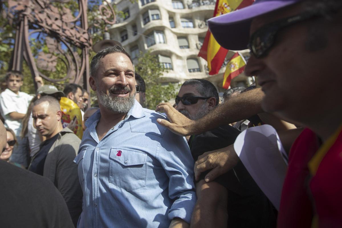 Las imágenes de la manifestación contra la amnistía en Barcelona