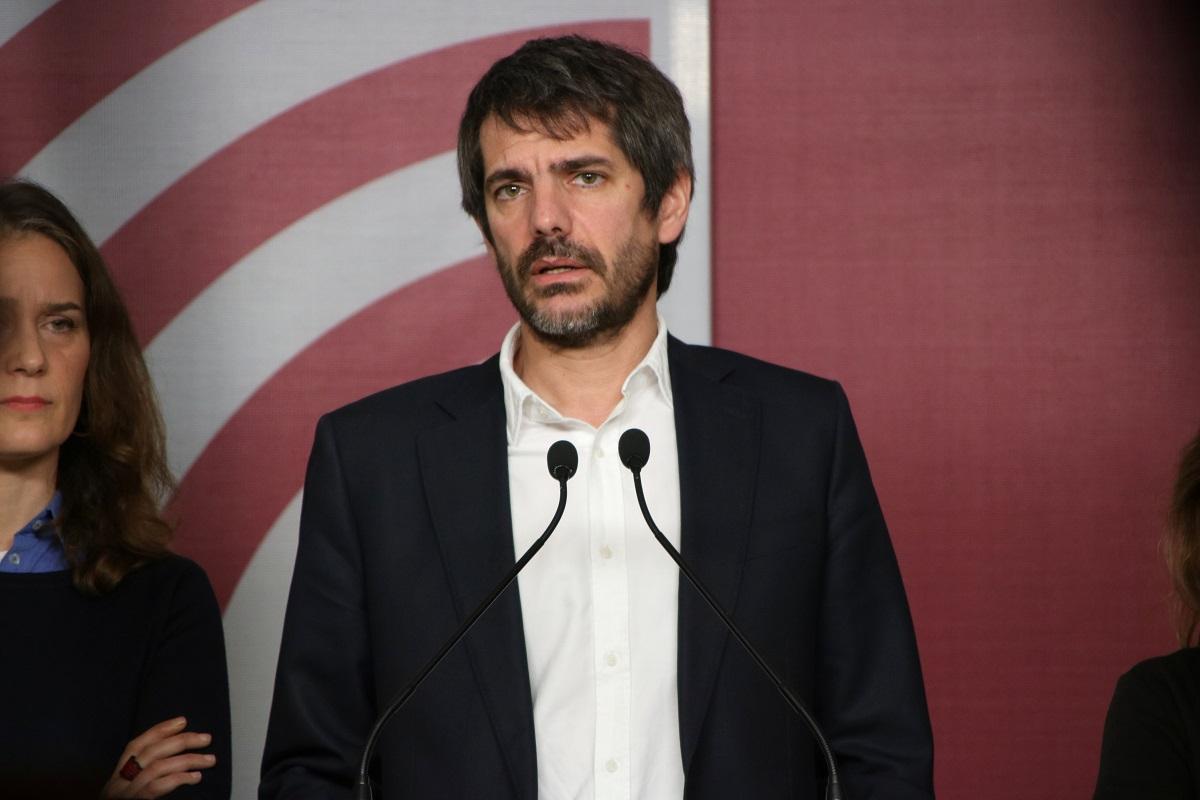 El ministro de Cultura y dirigente de los Comuns, Ernest Urtasun, este viernes en rueda de prensa