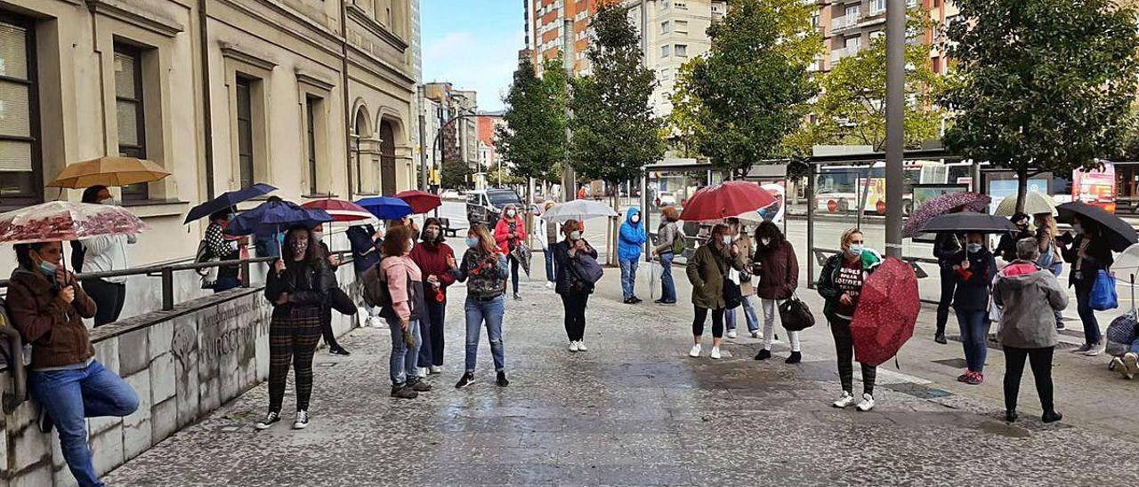 La manifestación celebrada ayer.