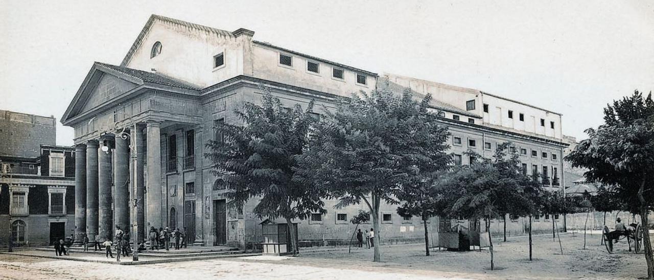 Postal del teatro en 1910 (AMA).