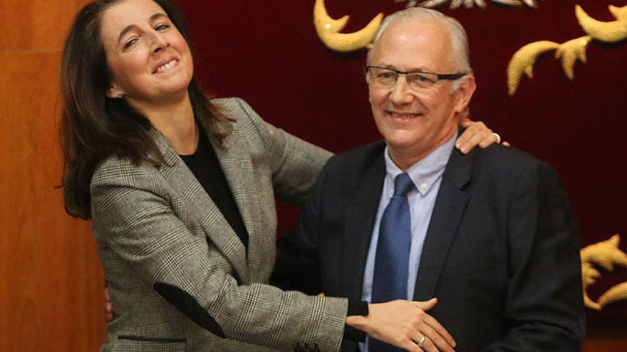 Toñi Ledesma, en el pleno de renuncia de Martín Serón.