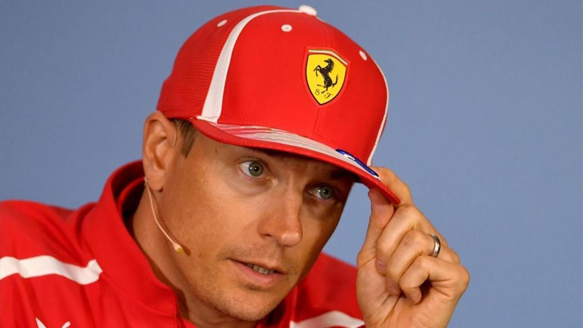 Kimi Raikkonen, en la rueda de prensa de esta jueves