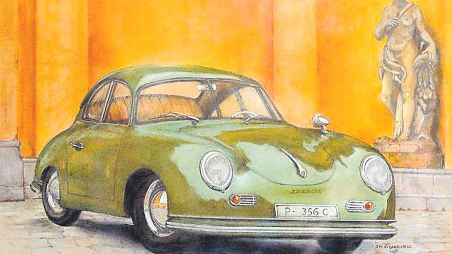 Una de les pintures que va fer per l&#039;empresa Porsche per una exposició que li van encarregar